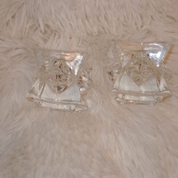 🆕💎 UNIQUE Vintage Crystal Candle Stick Holders - Picture 3 of 4